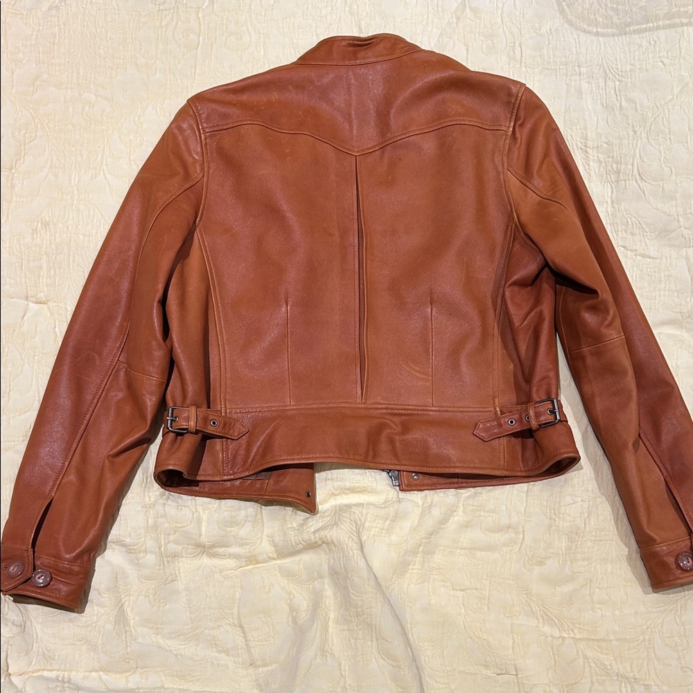 Genuine Leather Tan Jacket - Picture 9 of 15